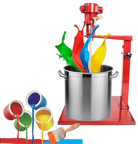 vnrutkou Paint Agitator, Pneumatic Paint Mixer Machine, 5 Gal/20L Air Agitator Blender Stirrer, Lifting Platform Paint Coating Mixing Stirring Machine
