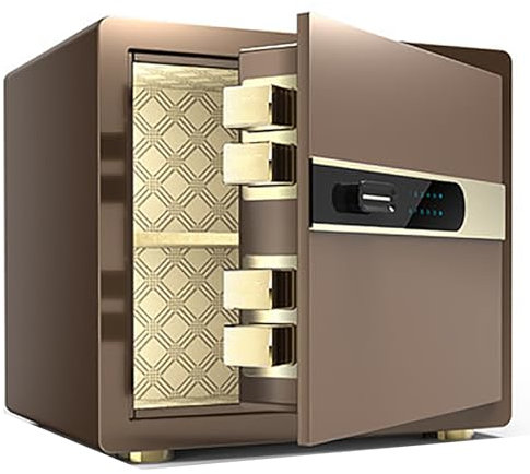 FEVKFTXF Digital Safe with Keypad and Dual Alarm System Silent Feature LED Light Home Hotel Office for Money Storage Fingerprint Lock Intelligent Hidden File Cabinet,D