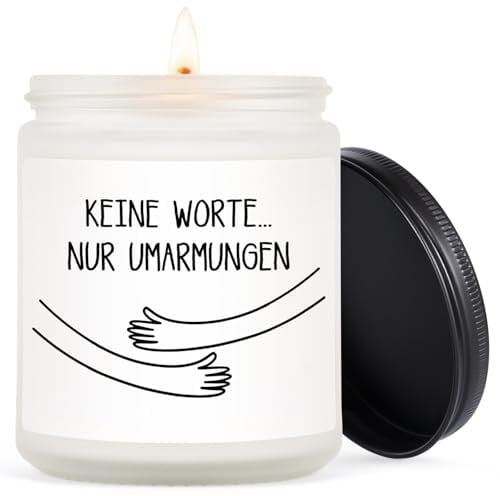 Craftique Trauergeschenk, Trauerkerzen mit Spruch, Trauer Geschenk, Trost Geschenke, Aufmunterung Geschenke, Lieblingsmensch Geschenk, Gute Besserung Geschenke, Mutmacher Geschenk für Freundin