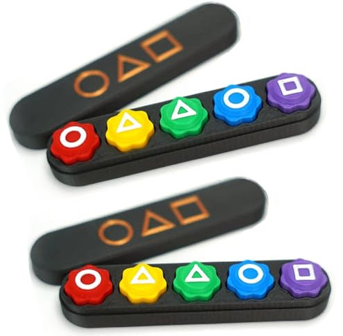 REGAPOG Korean Game - Stones Spiel, Traditionelles Koreanisches Spielspiel Jack Stein Kieselstein, Handspiel Mit Bunt Steinchen Für Koordinationstraining（Mit Box） (2 PCS)