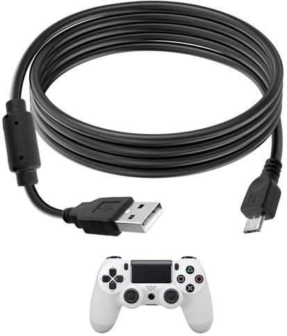 300CM Câbles Micro USB pour Manette PS4 Xbox One Android Appareils Cable Chargeur pour Xbox Manette Câble de Charge et Transfert de Données RapideCompatible avec Kindle Samsung