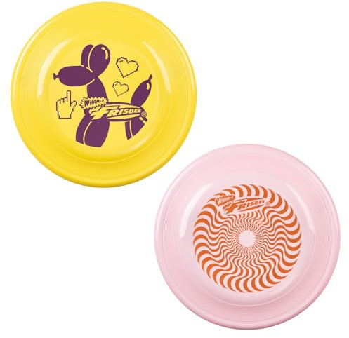 Wham-O Frisbee Fastback 2er Pack Flugscheibe, 23.75 cm Hundefreundliches leichtes Spielzeug für Kinder Jungen Mädchen ab 5 Jahren und professionelle Spieler Outdoor Strand Park Garten Spiel - 100g