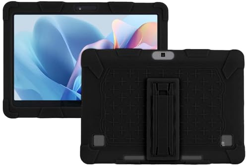 Case for Fusion5 FWIN232 Plus / 232 Pro N5 Tablet 10.1 inch,Soft Silicone Protector Cover,Kids Friendly,Adjustable Stand Tablet Cover,4 Corners Thicken Shockproof,Black