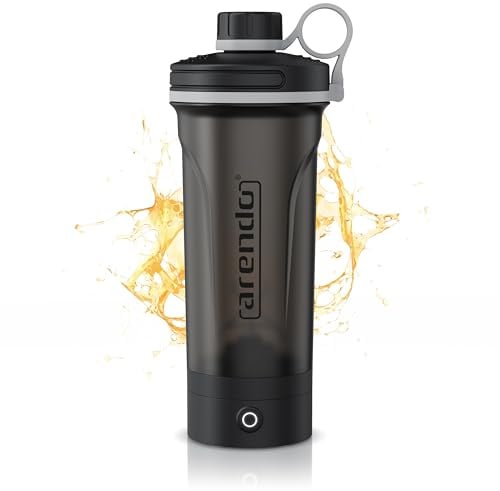 arendo Shaker per Proteine 700 ml Elettrico, USB-C, 25 Cicli di Miscelazione per Carica, Senza BPA, Protein Shaker, Fitness Mixer, borraccia fitness, Bottiglia per shaker per proteine