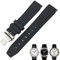 GSZCCZS 19 mm 20 mm gebogenes Ende Gummi -Uhrband für Tissot 1853 LELOCLE PRC200 Submariner Hamilton Omega WASHEROFTE WEUTE