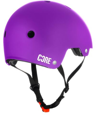 Casco Core Street Stunt-Scooter Skate BMX Dirt Casco + pegatina Fantic26 (lila, XS/S)