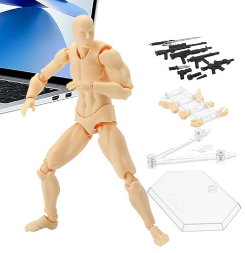 Stop Motion Figur – Modell mit Gelenk, voll beweglich, kleine Schaufensterpuppe mit flexiblen Gliedmaßen, professionelle Animationsfigur für Schöpfer, Visualisierungsdekoration