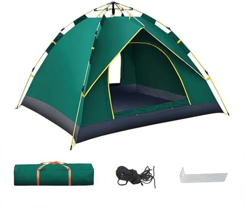 Naturspur Natur spur Outdoor Zelt -Automatischer Aufbau in 3 Sekunden Wurfzelt 2-3 Personen - Wasserdichtes Pop Up Zelt - Automatischer Aufbau Campingzelt 200x150x125cm