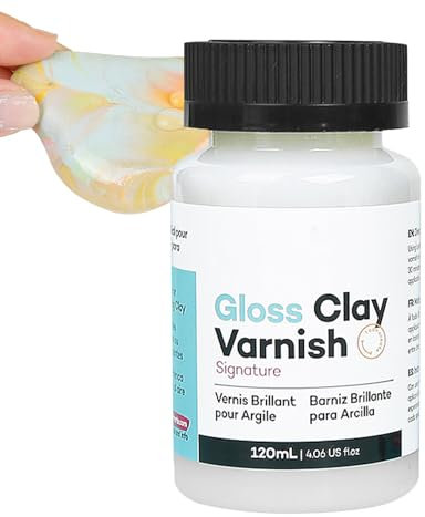 Smalto per Argilla ad Asciugatura Aria | Vernice Lucida 120ml per Creazioni con Argilla Senza Cottura,Strumento per Prevenzione Crepe in Studio, Finitura Impermeabile per Pittura a Olio, Gesso, Cerami