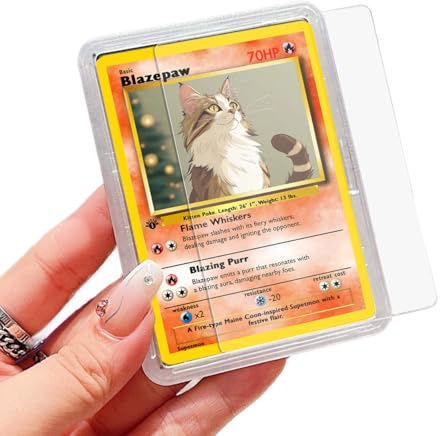 Karten-/Foto-Display-Handyhülle für Magsafe-Gerät, TCG/Bild-Display, Top-Loader & Sleeves, kompatible Pokemon-Karten, Sport, einteilig, Magie (rechte Seite, klar, keine Handyhülle)