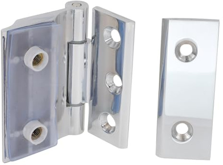 Artibetter Glastürscharnier Aus Zinklegierung Für Schrank Vitrine Und Weinschrank Für Innen- Und Feuchte Bereiche Mit Dämpfung Rostarm 1 Scharnier 4 Schrauben