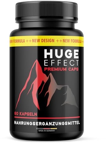 Huge Effect Premium Caps - Endlich wieder länger Lust erleben - Einfache Anwendung - 60 Kapseln