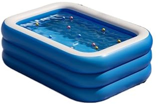 Extra großer Swimmingpool for die ganze Familie – Aufblasbare Familienlounge, oberirdisches Schwimmzentrum, groß, perfekt for den Sommer im Freien(1.8CM-Bule)