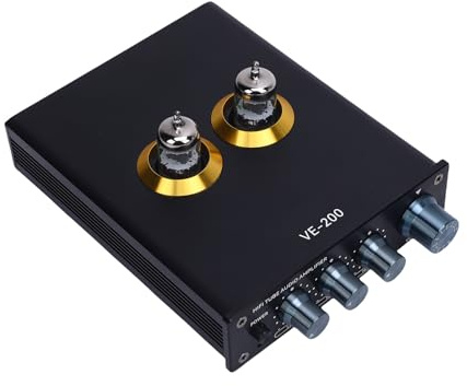 Aoresac Amplificatore Valvolare a Vuoto con Equalizzatore Preamplificatore EQ a 3 Bande, Preamplificatore Valvolare Versatile per Amplificatori, Pre Prestazioni Stabili per Lettori DVDCD, Materiali