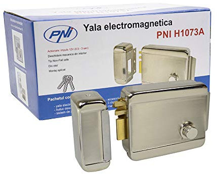 PNI Yala Electromagnetic H1073A Hail Steel Fail Secure No, Nichel Satinato