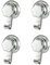 Compactor Bestlock Crochets de Rangement Mural, sans Perçage, Montage par Ventouses,Supportant jusqu'à 3 kg, en Fer Chromé Résistant à la Rouille, Pack de 4, 5,4 x 4 x H.8 cm, Chrome
