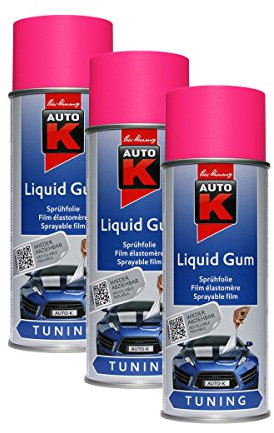 3x KWASNY 233 253 AUTO-K TUNING Liquid Gum Neon-Pink Lackspray 400ml