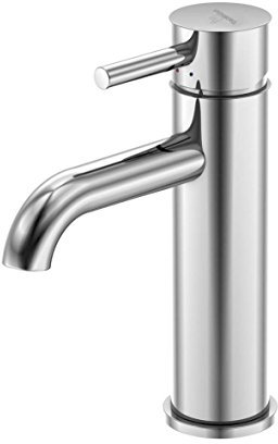 Steinberg 100 1750 L Hochwertige Waschbecken-Armatur in Gr massivem Messing für Küche und Bad, Waschtisch-Einhebelmischer ohne Ablaufgarnitur, Chrom