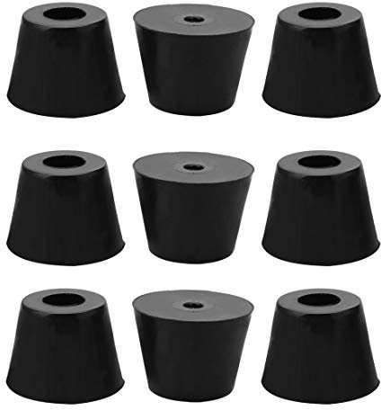 sourcing map 9pcs Rubber Feet Bumper Buffer Feet Furniture Cutting Board Electronic Scale Leg Pads Anti-slip with Metal Washer, D17x13xH13mm