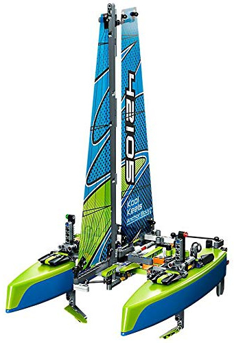 Lego Technic Catamaran 42105 Model Sailboat Building Kit, New 2020 (404 Pieces)