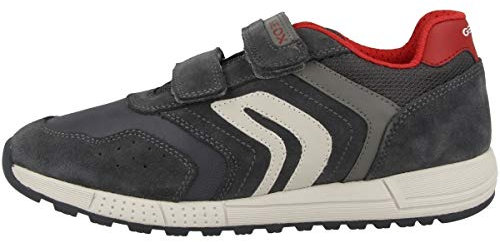 Geox J ALBEN Boy E Grey/Red Boys' Trainers Sneaker Size 31