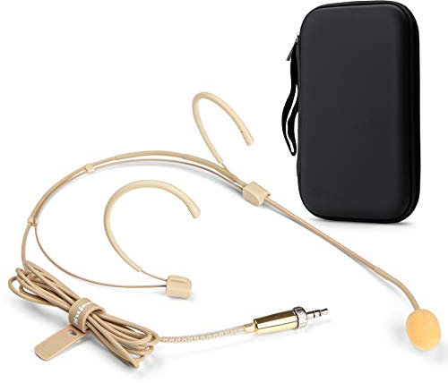 Sujeetec Headset Mikrofon Stirnband mic für Sennheiser kabellos Bodypack Transmitter Taschensender - Ideal für Vorträge, Theater, Podcasts Mit Robust Aufbewahrungsbehälter