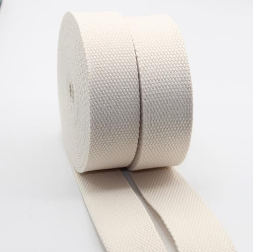 5 m Sangle Coton Lourd épais Ecru (14) 3cm
