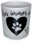 Kilala Teelichtglas für verstorbenes Haustier, Trauerlicht mit Spruch, Motiv mit Herz und Pfote, Höhe 80mm, Ø 70mm, Andenken an Hund und Katze