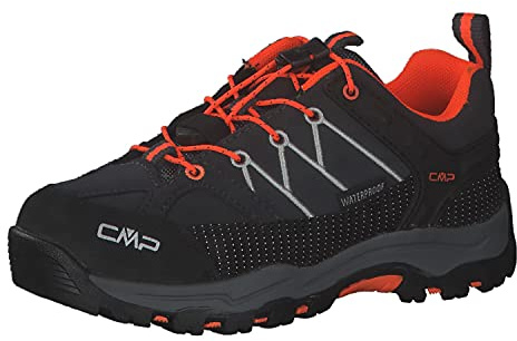 CMP Kids Rigel Low Trekking Shoes Wp Jungen Trekking-Schuhe, Anthrazit Orange Antracite Flash Orange, 30 EU