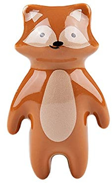 SEIWEI 1PCS Animal Door Knobs Kids Cute Handles Ceramic Knobs Cabinet Cupboard Drawer Door Knobs Pull Handles for Children Adult(Fox)