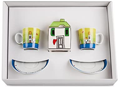 Egan Juego de café, Porcelana, Turquesa, Unica