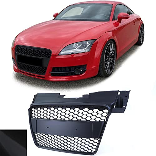 Waben Kühlergrill ohne Emblem Schwarz Matt für Audi TT 8J Vorfacelift 06-10