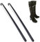 Relaxdays Chausse-Pied Long, Lot de 2, en métal, Stable, à Suspendre, Aide pour Enfiler Vos Chaussures, 70 cm, Noir
