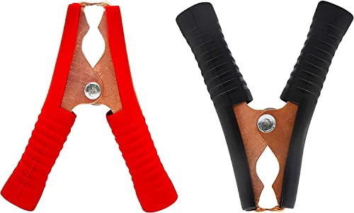 SHANFEILU 90mm Batteria Coccodrillo clip 100A Sostituzione Isolamento clip Coccodrillo clip Batteria Cavi Cappello clip Applicabile per Barca Veicoli Auto Nero Rosso