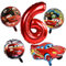 Cars Geburtstagsdeko 6 Jahre, Luftballons Auto Geburtstag Kinder, Auto Luftballon 6 Jahre, Geburtstagsdeko Kinder Auto, Folienballon Cars, für Jungen und Mädchen Geburtstagsfeier Dekoration