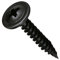 4.2mm x 19mm Vis Autotaraudeuse à Tête Plate, Noir Vis en Acier au Carbone à Tête Bombée, Entraînement Phillips à Filetage Fin, Tête de Bride Pozi Pour Tôle, Plaque de Plâtre et Bois (50 pcs)