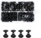 JINTANG 100pcs M5x4 remaches de tornillo,remaches para cuero,Tornillo Chicago Remache,Se utiliza para la artesanía de cuero DIY bolsa de ropa, zapatos, libros, y la decoración (Negro mate)
