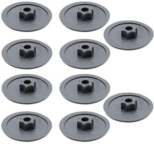 Enkotrade 10 Stück Abdeckkappen für Schrauben Anthrazit, Torx T40, 6-Lobe, Zierkappen zum Abdecken mit Kopflochbohrung, einstecken in Kopf Loch, Schraubenkappen