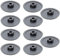 Enkotrade 10 Stück Abdeckkappen für Schrauben Anthrazit, Torx T40, 6-Lobe, Zierkappen zum Abdecken mit Kopflochbohrung, einstecken in Kopf Loch, Schraubenkappen