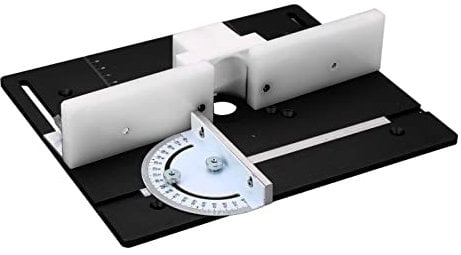 Metal Router Lift System Kit, Precison Woodworking Tools, Aluminum Woodworking Insert Base Plate for Router Table Saw, for Router Plates and Lift Systems (Black)