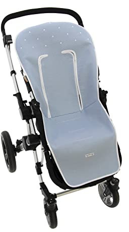 Rosy Fuentes Funda de Verano para Silla Paseo Universal - Colchoneta para Carrito Bebé- Transpirable-Compatible con Bugaboo, Jane, Concord, Baby Jogger, Bebecar…0-azul empolvado