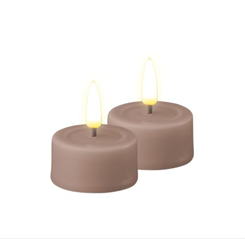 Deluxe Homeart Indoor Flameless LED Tealight Set - with Real Flame™ Technology - Battery Powered Candle (Rose)