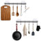 KALIONE 2 Pack Wall Mount Utensil Rail Rack, Adhesive Wall Hooks Rack Kitchen Rail, Space Saving Kitchen Utensil Hanger Holder No Drilling Wall Hangers for Kitchen Bathroom Livingroom