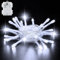 cshare Le più recenti lucine a batteria a LED, 3M 30 LED Scatola batteria impermeabile IP65 con timer, decorazione per Natale, giardino, stanza per esterni/interni-Bianco freddo