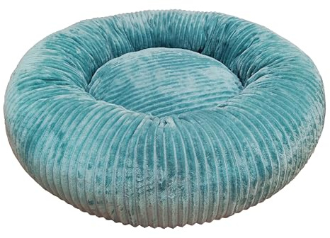 Croci Hyg Coussin pour Chat Chien Taille Moyenne, lit Rond rembourré et déhoussable, Tissu Supersoft, Tapis de lit et de Voiture, Rose Poudre, Ø 70 cm