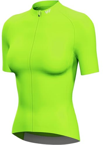 Lo.gas Radtrikot Damen Kurzarm,Fahrradtrikot Rennrad Trikot Atmungsaktiv Frauen Fahrrad Shirt Sommer Fahrradjacke Radfahren Top Mit 3 Taschen S Grün