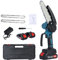 Calager Mini Chainsaw,6 inch Cordless Chainsaw with 2 Batteries,1500mAh Battery Powered Mini Electric Chainsaw,Portable Battery Chainsaw Small Handheld Chain Saws for Tree Branch Wood Cutting (Blue)