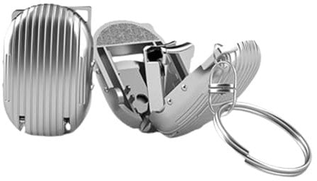 German Mini Folding Portable Keychain Nail Clipper Travel Nail Clippers with Nail Files Portable Stainless Steel Nails Kits for Teens (Silver, One Size)