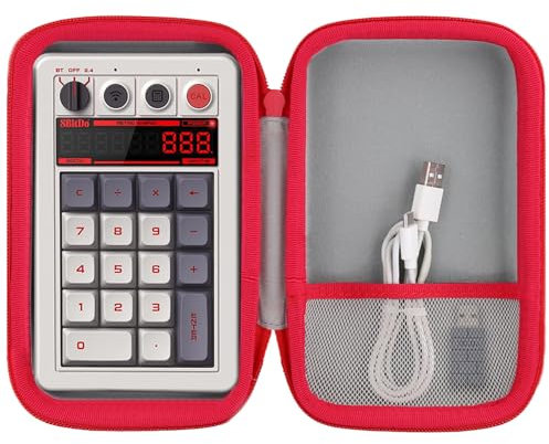 co2CREA Storage Carrying Hard Case for 8BitDo Retro 18 Bluetooth/2.4G/Wired Mechanical Numpad (Case Only,Without Numpad)