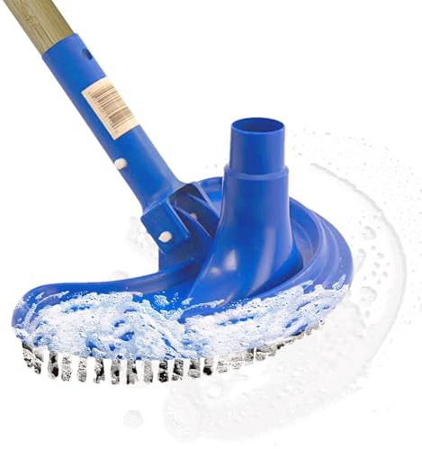 Besreey Testine di aspirazione per piscina incassata, testa di aspirazione per piscina, spazzola per la pulizia della piscina con setole in nylon girevoli, spazzola per la pulizia della piscina per